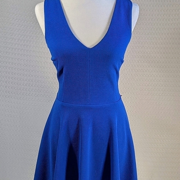 Blue Rockabilly Flowy Mini Dress - Picture 4 of 6